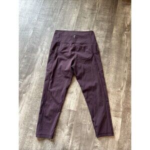 Zyia Active Plum Purple Light n Tight Cropped Crops Capri Leggings Size 6-8